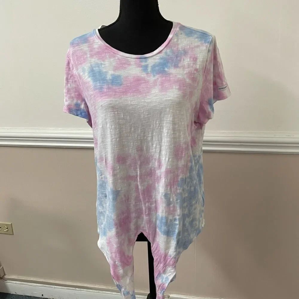 Calvin Klein Jeans Tye Dye Tie Front Tee